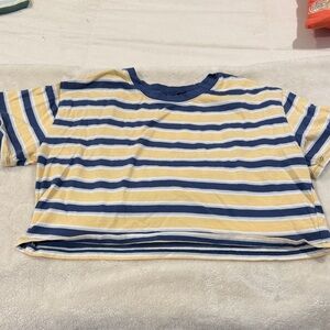 Striped Blue and Yellow Kids Shirt